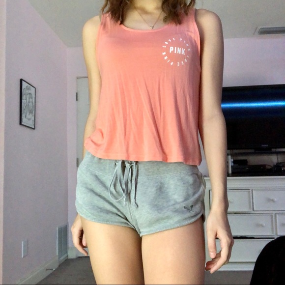 Salmon Tank Top With Cute Back From Pink X SMALL - Picture 1 of 4